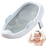 Babybadewanne, atmungsaktive Babyliege, 0–24 Monate, mit Abflussloch, Säuglingsbadewanne,...