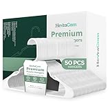 HervaCom langlebige Kunststoff-Kleiderbügel, 50 Stück, leichte Kunststoff-Kleiderbügel mit...