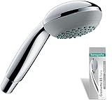 hansgrohe Crometta 85 - Duschkopf, Handbrause mit 2 Strahlarten, runde Duschbrause (⌀ 85 mm),...