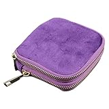 Kompaktes Schmucketui – eleganter Samt-Ring-Organizer, Aufbewahrungsbox mit Reißverschluss mit...