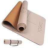 YOGATI Yogamatte rutschfest Schadstofffrei, mit Tragegurt. Yoga Matte mit Ausrichtungslinien. Ideal...