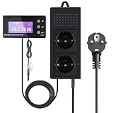 Luxvista 220V Reptilien Thermostat Terrarium Tag Nacht, mit Heizung oder Kühlung, Digital...