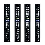 4 Stück Wassertemperatur-Aufkleber, Selbstklebendes Aquarium-Thermometer, Digitales...