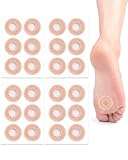 FUGLUS 24-Stück Hühneraugen Druckschutzringe,Fußpflege Hühneraugenpflaster, Hühneraugen- und...