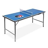 Relaxdays Unisex Jugend Midi Indoor Klappbare Tischtennisplatte, HBT: 71 x 150 x 67 cm, tragbarer...