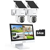 ANNKE 4MP Überwachungskamera Set Aussen WLAN mit 12''Monitor, 10CH 4K Wireless NVR, 2X 4MP PTZ WiFi...