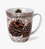 Kaffeebecher Home Sweet Home, Kaffeetasse Tassen Teetassen Kaffeepott Henkelbecher, Tannenzapfen,...