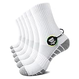 TUUHAW Weisse Socken Herren 43-46 Baumwolle Tennissocken Herren 43-46 Weiß Sportsocken...