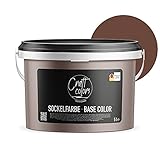 Sockelfarbe 5L Dunkel Braun | hochwertige Farbe für Beton, Mauerwerk, Kellerwand, Fassade &...
