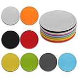 JAHEMU Rund Silikon Untersetzer Non Slip Gummi Weich Untersetzer für Glas Tassen Getränke...