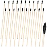 20er Pack Holzpfeile, 45cm Bambus Ersatzpfeile mit Gummispitze zum Schießpfeile, Hohe Sicherheit...