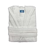 Alpes Blanc Bademantel mit Kapuze, Baumwolle und Bambus, 450 g/m², weiß, Medium