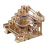 Fenteer DIY Murmelbahn-Modell, Holzpuzzle, pädagogisches Handwerk, Modellbausätze, mechanischer...
