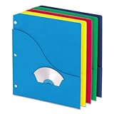Pendaflex Projekt-Mappen mit Slash Pocket Jacke, Blau, Grün, Rot, Violett, Gelb, 10 Stück