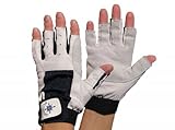 BluePort Segelhandschuhe aus Leder - 5 Finger frei S