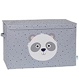 LOVE IT STORE IT Aufbewahrungsbox mit Deckel groß - Spielzeugkiste aus Stoff - Verstärkt mit Holz...