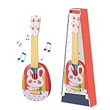 Gitarre für Kinder 36cm Kindergitarre Mini Gitarre Ukulele Gitarre Spielzeug mit 4 Stimmbare...