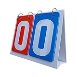 Fonowx Sport-Anzeigetafel, Punktezähler, 2-stellig, tragbar, elektronisch, Score-Flip-Karten,...