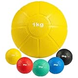 MATCHU - Medizinball - Medicine Ball - Vollgummi - Erhältlich in 1kg, 2kg, 3kg, 4kg und 5kg -...