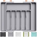 Lifewit Besteckkasten für Schubladen 40 50, Kunststoff Besteckeinsatz (Tiefe 38 cm), erweiterbare...