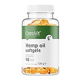 1x OstroVit Hanfsamenöl mit Omega-3-6-9 | 90 Kapseln je Packung | kaltgepresst Hemp Oil essentielle...