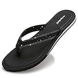 ARRIGO BELLO Flip Flops Damen Zehentrenner Sommer Bequem Sandalen Strand Glänzend Schuhband Frauen...