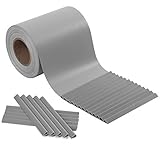 SONGMICS PVC Sichtschutzstreifen, Zaunfolie 40 m x 19 cm, extra dick und Blickdicht, mit 25 x...