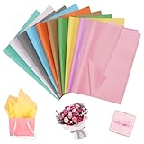 100 Blatt Seidenpapier Bunt, 50 x 35 cm Verpackungsmaterial Transparentpapier Bunte Tissue Papier...