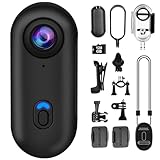 OBEST Mini Action Kamera mit 128GB 360 Action Cam WiFi Bodycam Körperkamera, 1080P...