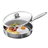 Bratpfanne mit Antihaftbeschichtung, Kochgeschirr, Bratpfanne, Schmorpfanne, Edelstahl-Töpfe mit...