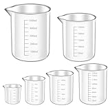 Messbecher Set 6 Stück Measuring Cups, Messbecher 25ml 50ml 100ml 150ml 250ml 500ml, Präzisions...