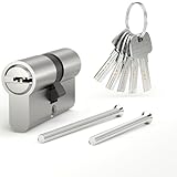 AwmnSrman Schließzylinder 30/30,Türzylinder Beidseitig Schließbar, Zylinderschloss mit 5...
