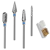 MIMIROOM 4 Stück Nagelfräser Aufsätze,Wolframkarbid Nagelfräser Bits, Fräser Bit für Gelnägel...