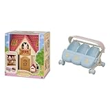 Sylvanian Families L5567 Starter Haus NEU, Multicolore & 5533 Drillings-Kinderwagen - Puppenhaus...