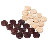 Xinsheinelry 24-teiliges Backgammon Set Aus Massivem Holz Brettspiel Chips Kleine Backgammon Checker...