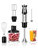 Benefast Elektrische Stabmixer 6 in 1 Stainless Steel Pürierstab Set, 1000W Stark Leistung, 12...