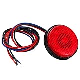 SGerste Rote Rücklicht, Bremslicht, LED, rund, Reflektor für Auto, Motorrad, 2 Stück