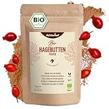 Hagebuttenpulver Bio 1000g | ganze Hagebutte gemahlen | fruchtiges, süß-würziges Aroma | 100% Bio...