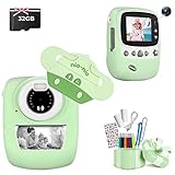 SENDI Kinderkamera Digitalkamera - 1080P 2,0 Zoll Kamera Kinder mit 32GB Karte, Sofortbildkamera mit...