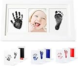 PewinGo Fußabdruck Baby Set,Baby Handabdruck und Fußabdruck mit 3 Tintenlos Fußabdruck...