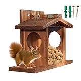 Eichhörnchenhaus - Holzhaus, Eichhörnchen -Feederbox | Abnehmbare Dachfutterstation,...