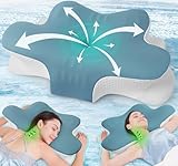 Kopfkissen gegen Nackenschmerzen – Orthopädisches Memory Foam Nackenstützkissen, Ergonomisch &...