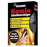 RAKSO Kaminscheibenreiniger - 2 Kaminglasreinger, Kaminreiniger Scheibe, Ofenglasreiniger, Kamin...
