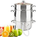 Arebos Dampfentsafter | 15 L | Edelstahl | für alle Herdarten geeignet auch Induktion| Ø 26cm |...