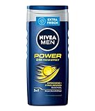 NIVEA MEN Power Duschgel (250 ml), pH-hautfreundliche Pflegedusche mit vitalisierendem Duft,...