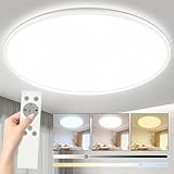 YIFMOO 40W LED Deckenleuchte Flach Dimmbar, Ø50CM Deckenlampe mit Fernbedienung, 3000-6500K Modern...