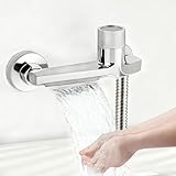 CTDMJ Wasserfall Badewannenarmatur mit Thermostat 2 Auslässen, Duscharmatur mit Sicherheitstaste,...