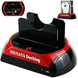 Retoo Festplatten Docking Station USB 2.0, Dockingstation für SATA IDE 2,5 Zoll & 3,5 Zoll HDD SSD...