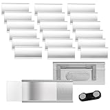 20 Stück Namensschilder für Kleidung Magnet, Aluminium Namensschild mit Starkem Doppelmagnet &...