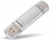 Hama 64GB USB-Speicherstick mit USB 3.0&USB 3.1-Type-C (2-in-1 USB-Stick, z.B. für Android Handy,...